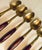 Mid 20th Century Mid 20th Century Rosewood & Brass Desert Demitasse Spoons Set of 6 For Sale - Image 5 of 11