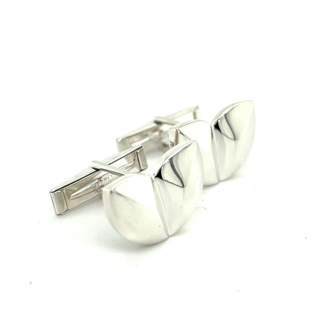 Tiffany & Co Estate Cufflinks Sterling Silver TIF305 These elegant Authentic Tiffany & Co Men's Cufflinks are made of...