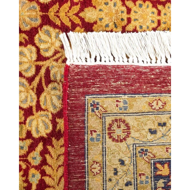 2000 - 2009 Mogul, One-of-a-Kind Hand-Knotted Area Rug in Red, 8' 1" x 10' 2" For Sale - Image 5 of 8