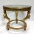 Wood Empire Style Gold Leaf and Glass End Table For Sale - Image 7 of 7