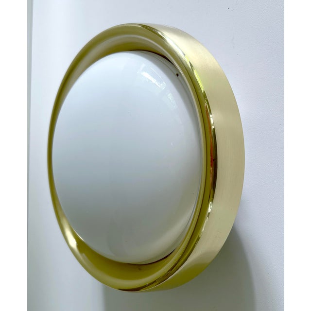 1970s Vintage Brass and Glass Sconce from Limburg For Sale - Image 5 of 11