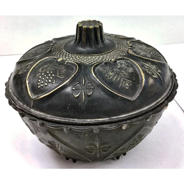 Antique Chinese Covered Brass Bowl For Sale - Image 12 of 12