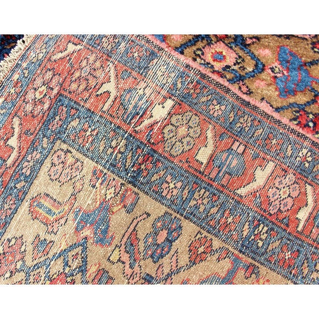 Antique Persian Hamadan Rug With Colorful Geometric All-Over Design in Yellow For Sale - Image 11 of 12