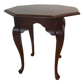Queen Anne Style End Table “Null Manufacturing Company” For Sale