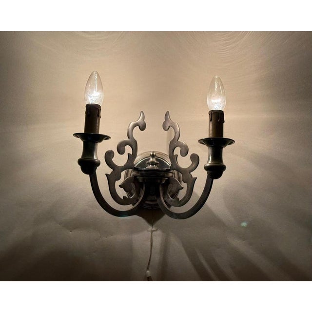 Baroque Silver Wall Sconce by Sciolari, Italy, 1960s For Sale - Image 9 of 10