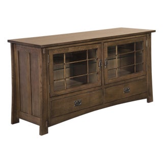 Mission Quarter Sawn Oak 60" Tv Stand (2 Colors Available) For Sale