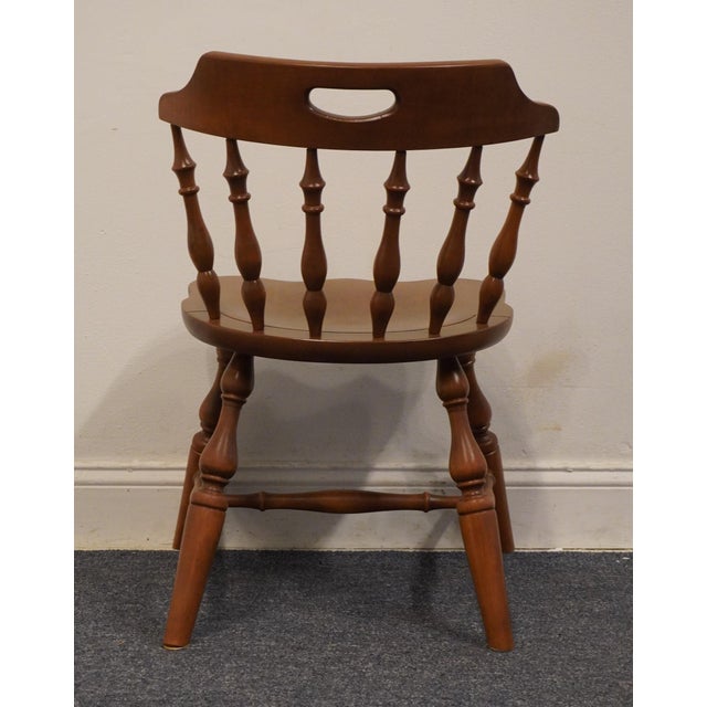 Temple Stuart Solid Hard Rock Maple Colonial Early American Dining Side Chair 108 - Rockport Finish For Sale In Kansas City - Image 6 of 11