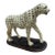 Vintage Hand-Painted Ceramic Leopard Sculpture on Wood Base Cheetah Cat For Sale