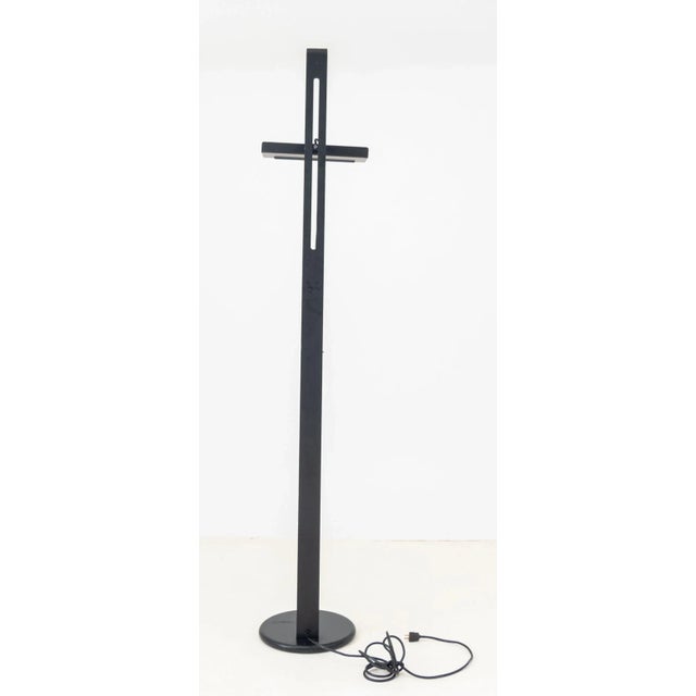 Italian Postmodern Patinated Aluminum Floor Lamp For Sale In New York - Image 6 of 7