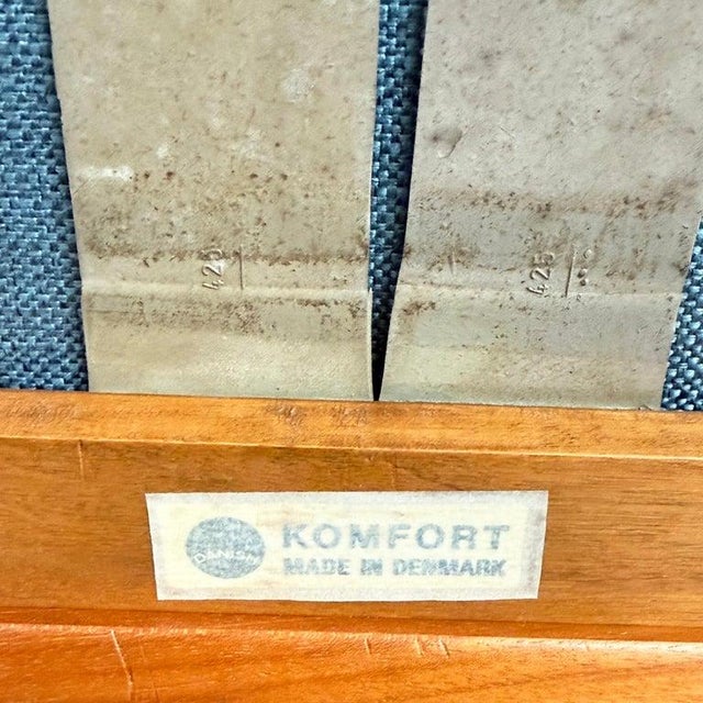 1960s Danish Modern High Back Lounge Chair by Arne Wahl Iversen for Komfort For Sale - Image 11 of 11