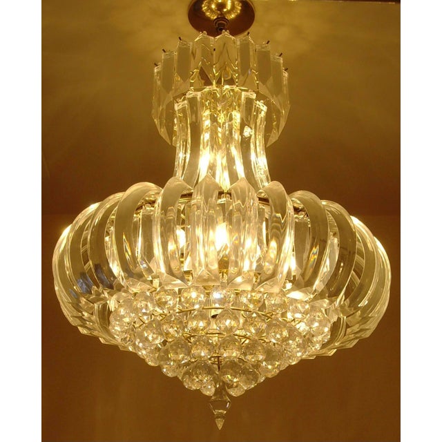 1970s 1970s Contemporary Lucite and Metal Chandelier For Sale - Image 5 of 13