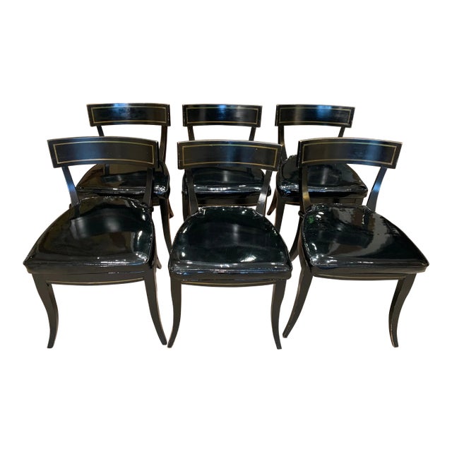 Vintage Cane Seat Side Chairs- Set of 6 For Sale
