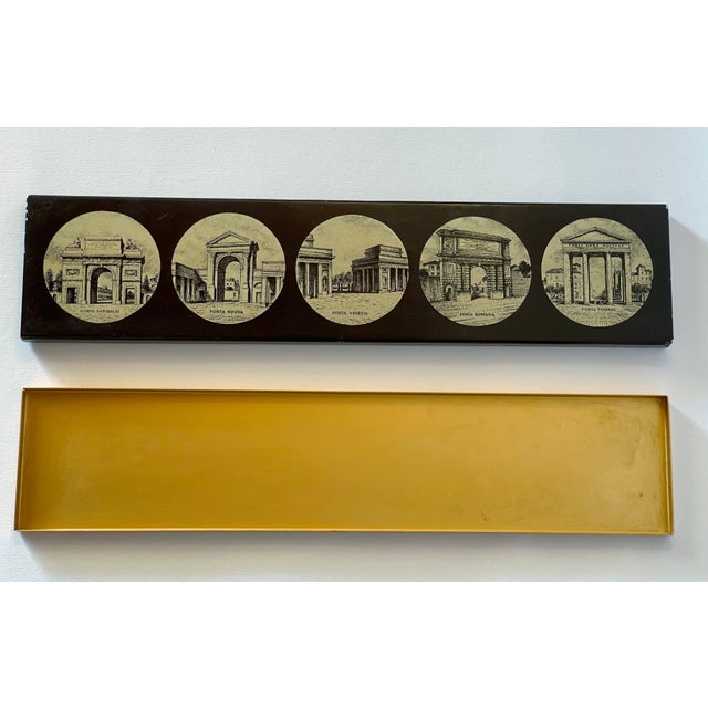 Mid 20th Century Fornasetti Enamel Metal Matchbox For Sale - Image 5 of 7