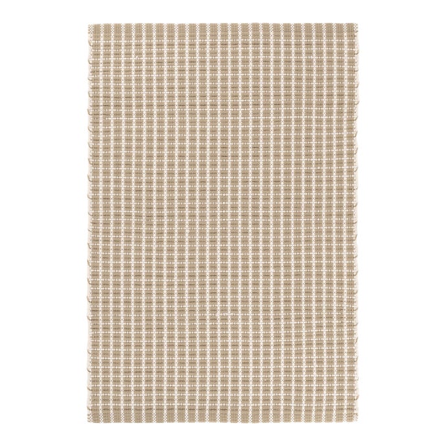 Dash & Albert by Annie Selke Gridiron Wheat Indoor/Outdoor Rug, 9' 6" x 13' 6" For Sale