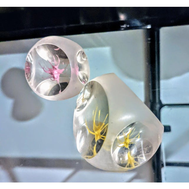 Mid-Century Modern Unusual and Elegant Pair of Mid-Century Glass Paperweights For Sale - Image 3 of 3