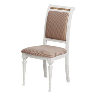 Infinity Furniture Import Neoclassical Side Chair in Ivory & Taupe For Sale