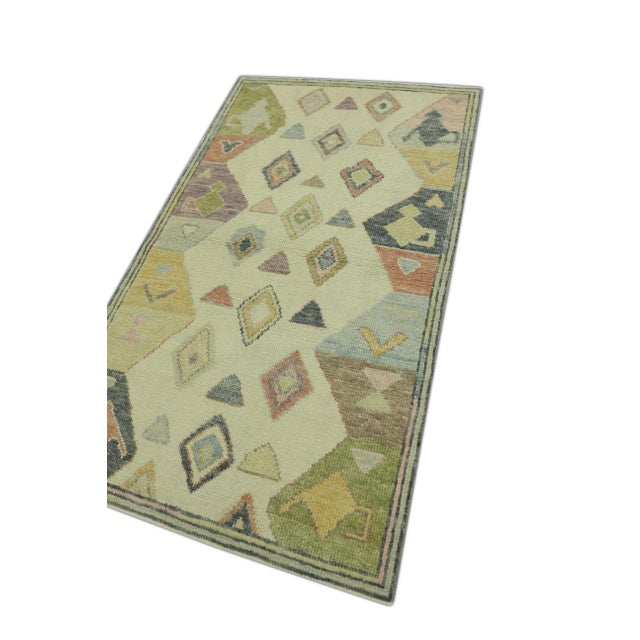 Early 21st Century Modern Turkish Oushak Rug 2'10" x 4'10" For Sale - Image 5 of 6