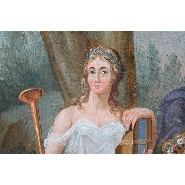 Trumeau Mirror in Gilded Wood, Late 19th Century For Sale - Image 9 of 18