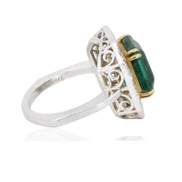 Contemporary Late 20th Century Keith Davis Emerald Ring, Size 5 For Sale - Image 3 of 3