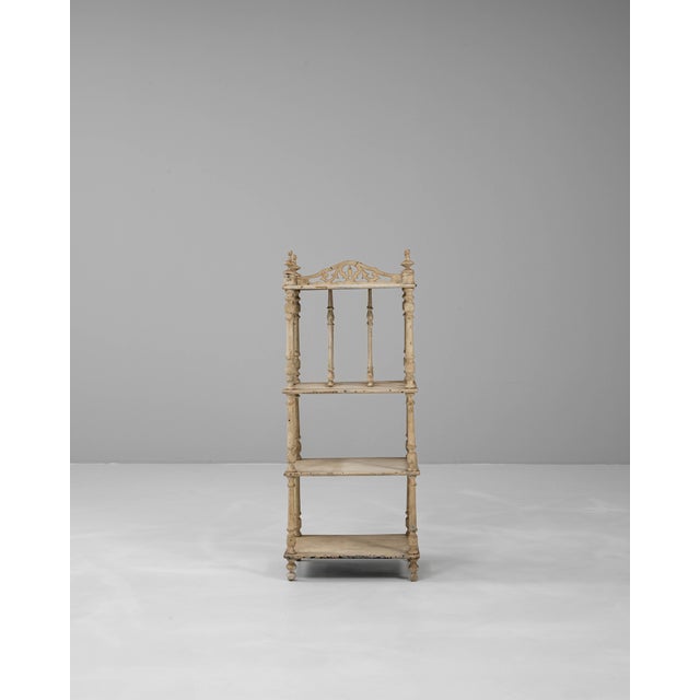 1880s French White Patinated Oak Shelf For Sale - Image 17 of 18