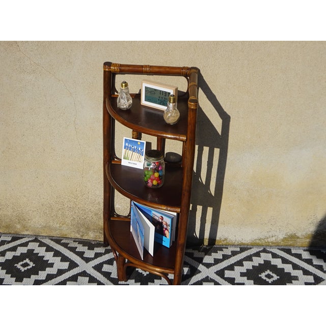 Rattan Corner Shelves, 1980s, Set of 2 For Sale - Image 14 of 17