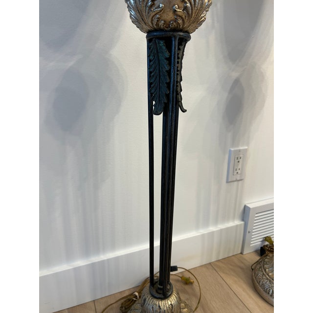 Pair of Stunning Vintage Maitland Smith Penshell Floor Lamps For Sale - Image 9 of 15