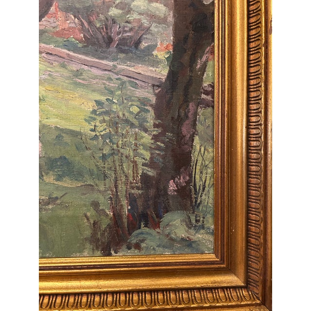 Early 20th Century Vintage Impressionist Landscape Painting For Sale - Image 5 of 9