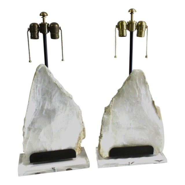 Mid Century/Modern Rock Lamps - a Pair For Sale