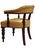 Brown 19th Century Cream Leather Buttonback Open Frame Armchair For Sale - Image 8 of 10