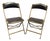 1960's Mid Century Modern A. Fritz & Co Folding Game Chairs- A Pair For Sale