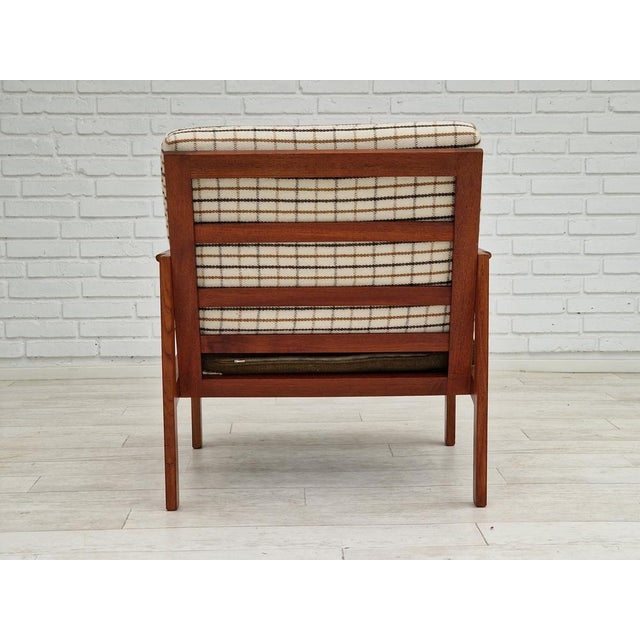 Danish Oak Model Capella Armchair by Illum Wikkelsø for Eilersen Møbler, 1970s For Sale - Image 17 of 18