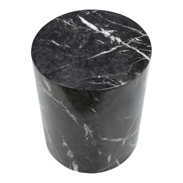 Hydro Black Marble Side Table For Sale