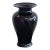 1930s l.e. Smith Black Amethyst Glass Art Deco Flared Vase For Sale