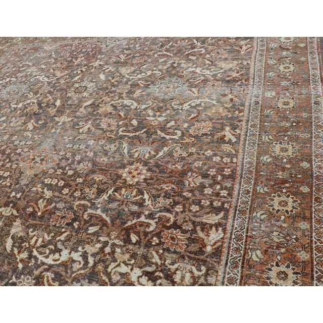 Tribal Antique Persian Sultanabad Rug With Detailed Allover Botanical Design8'11 X 12'7 For Sale - Image 3 of 18