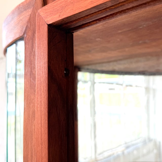 Art Deco Style Wall-Mounted Display Cabinet with Floral Engraving, 1950s For Sale - Image 14 of 15