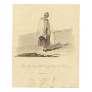 After Miss Semple, Burying Ground Keepers Wife Near Valenciennes, 1817, Engraving For Sale