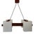 Scandinavian Chandelier in Acrylic Glass and Teak, 1960s For Sale