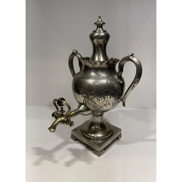 English Late 19th Century English Pewter Tea Service- 3 Pieces For Sale - Image 3 of 12
