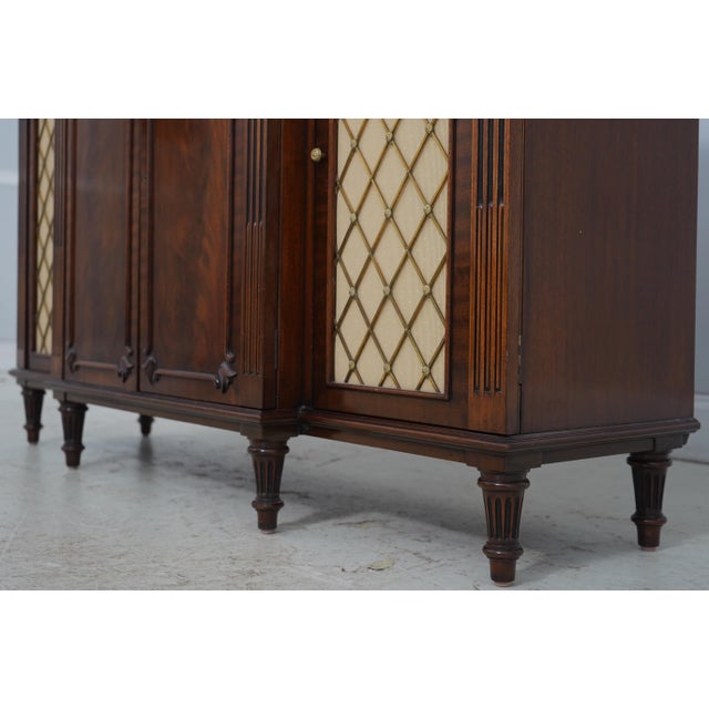 Vintage Cabinet Made Regency Marble Top Credenza For Sale - Image 17 of 18