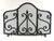 Black Vintage French Art Deco Wrought Iron 3-Panel Fire Screen and Spark Guard, 1940s For Sale - Image 8 of 9