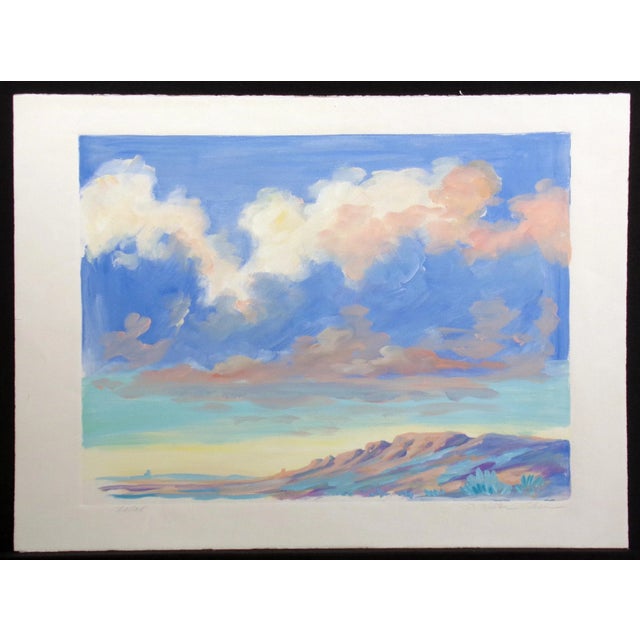 Impressionist 1980s "Ballad" Impressionist Style Landscape Monoprint on Paper by Kristen Olsen For Sale - Image 3 of 5