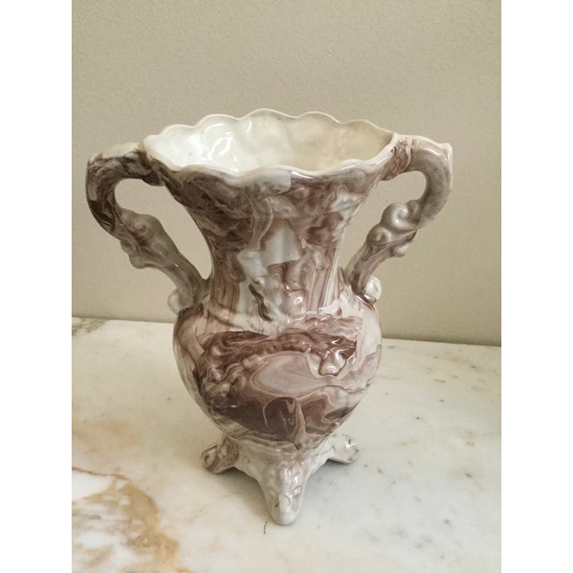 Vintage 1980s Ceramic Vase Hand Painted For Sale In Orlando - Image 6 of 6