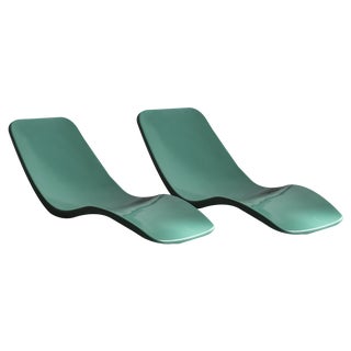 Set of Fiberglass Sunbeds by Charles Zublena For Sale