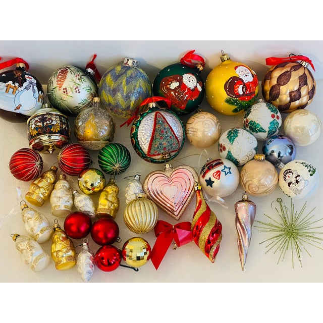 40 S Old World Christmas ornaments- Handpainted, blown glass or unshattered glass.