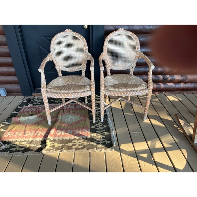 Metal 1970s Pair of McGuire Style Chairs For Sale - Image 7 of 7