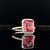 Metal Diamond Tourmaline Rubellite Ring 6.5 18k Gold 3.11 TCW Certified For Sale - Image 7 of 13