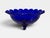 1980s 1980’s Mosser Glass Cobalt Blue Footed Centerpiece Fruit Bowl - 8” Wide For Sale - Image 5 of 12