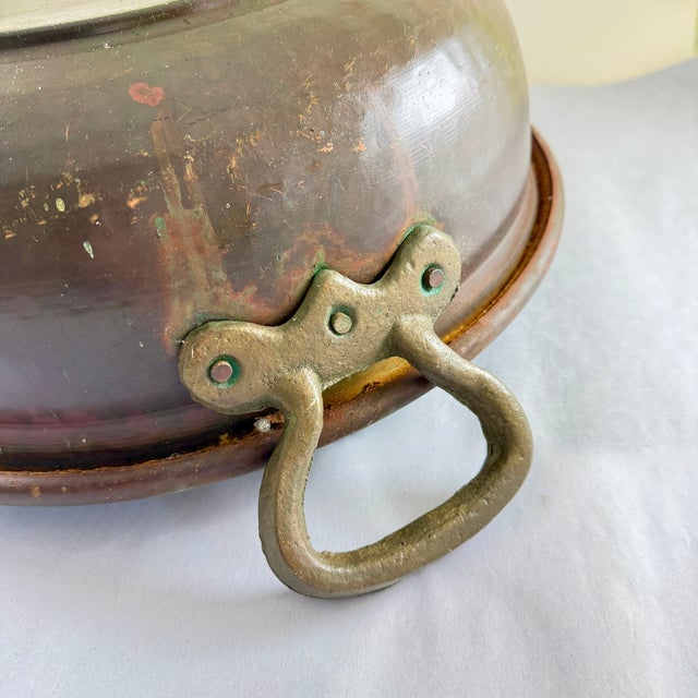 Mid 19th Century 19th C. English Large Brass Handled Copper Pot For Sale - Image 5 of 12