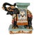 Vintage Chinoiserie Celadon & Black Ceramic Elephant Glazed Plant Stands / Bookends - A Pair For Sale In San Diego - Image 6 of 13