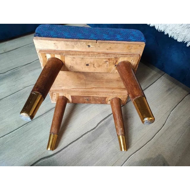 Brown Vintage Beech Stool, 1970s For Sale - Image 8 of 10